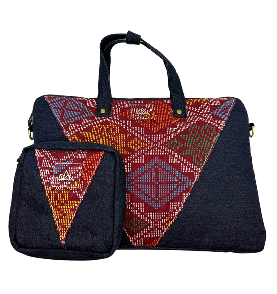 Denim Laptop Bag and Charger Pouch Bundle 012
