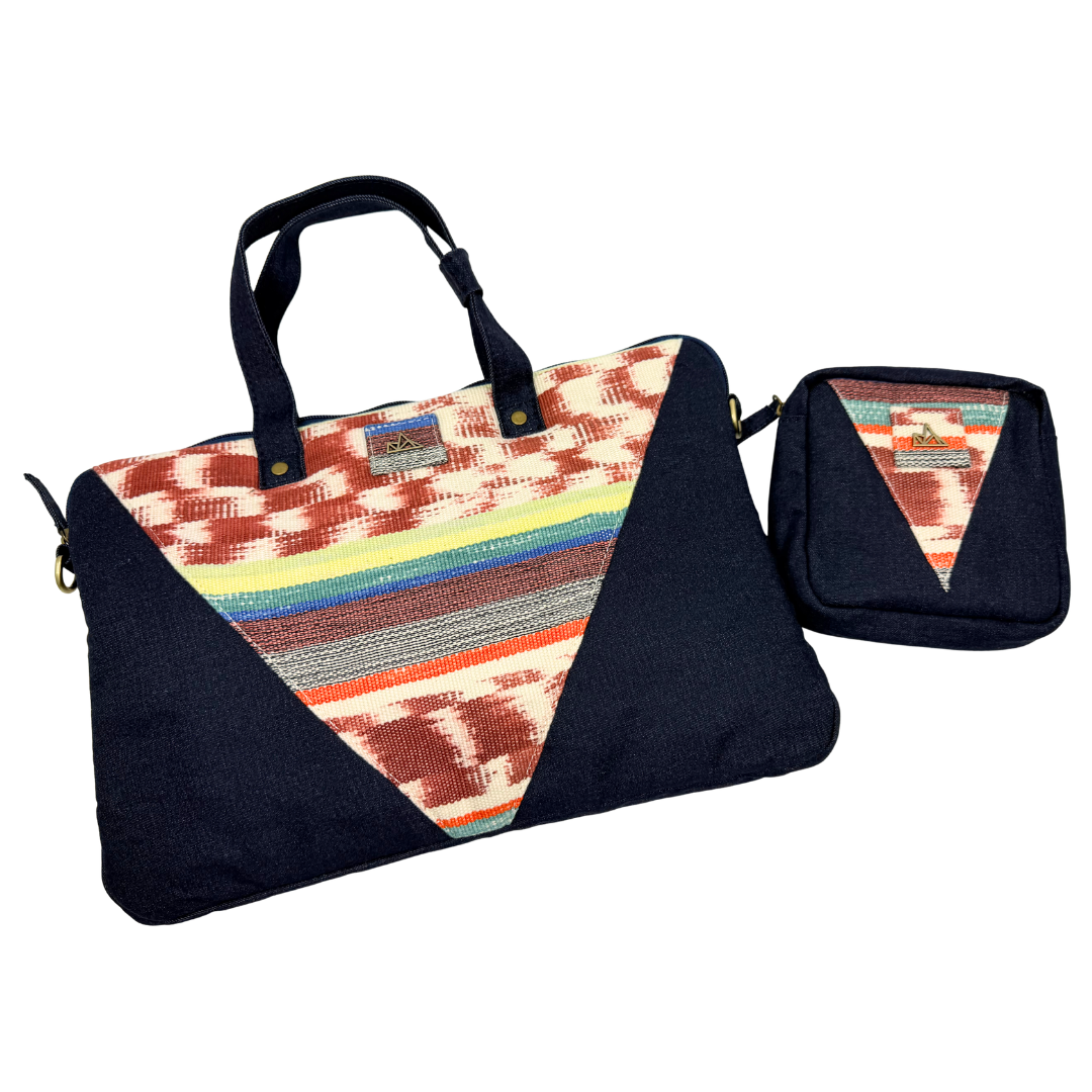 Denim Laptop Bag and Charger Pouch Bundle 006