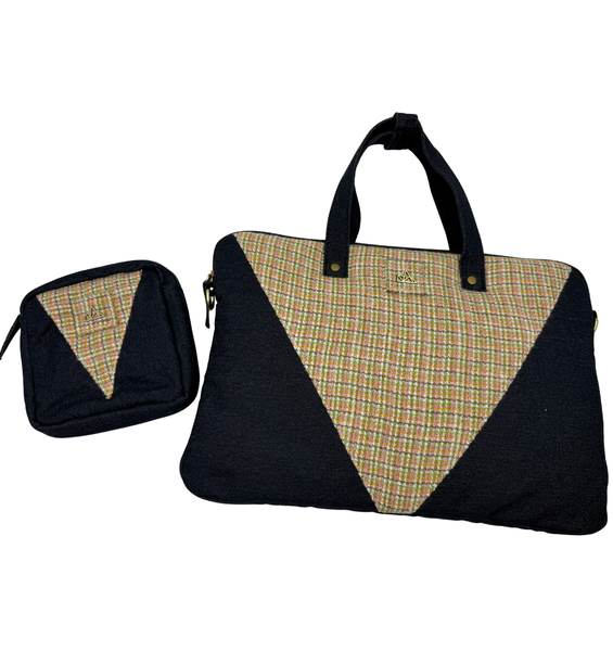 Denim Laptop Bag and Charger Pouch Bundle 010