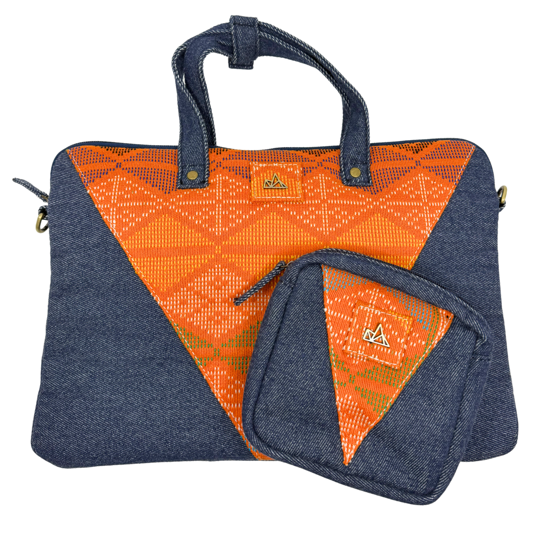 Denim Laptop Bag and Charger Pouch Bundle 008