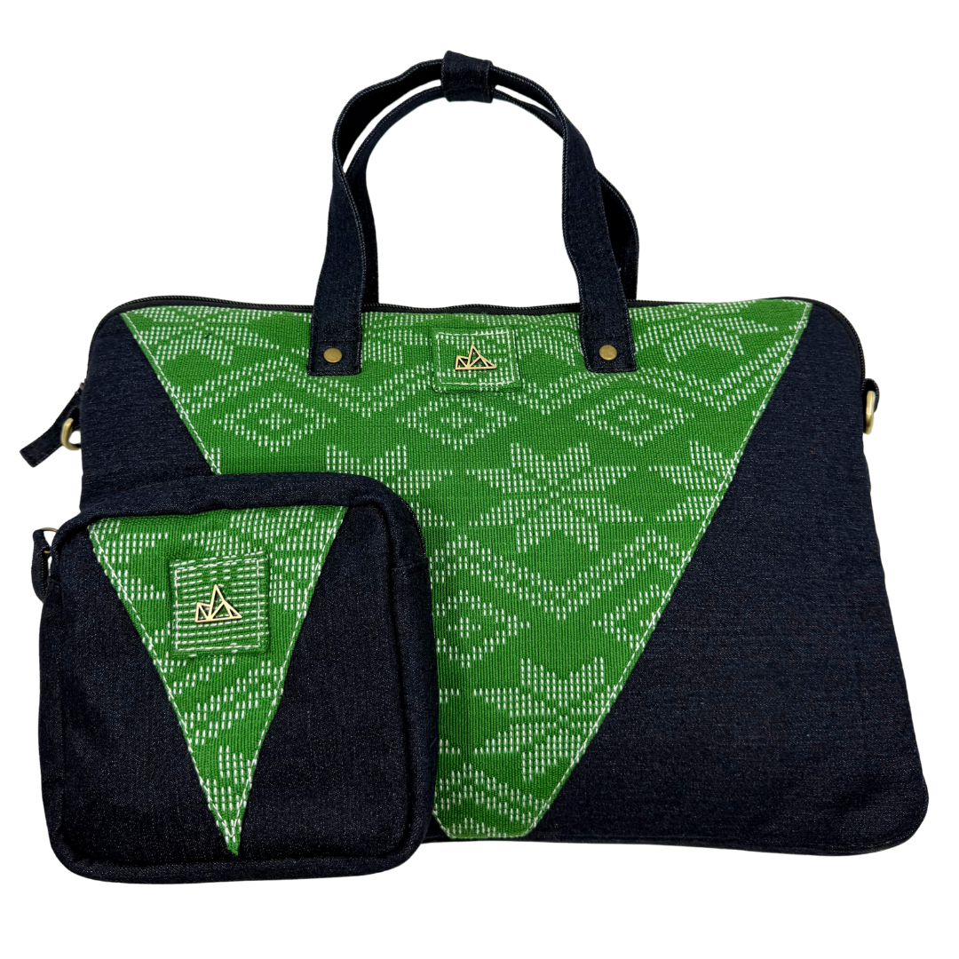 Denim Laptop Bag and Charger Pouch Bundle 011