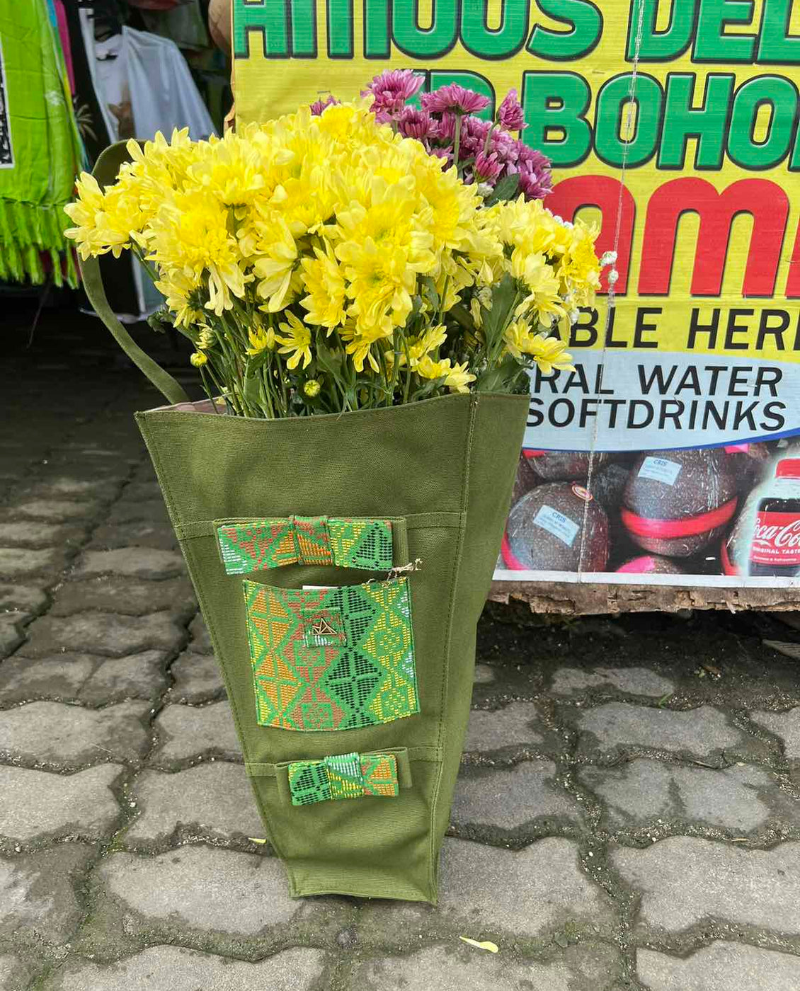 Calma Bouquet Tote Green